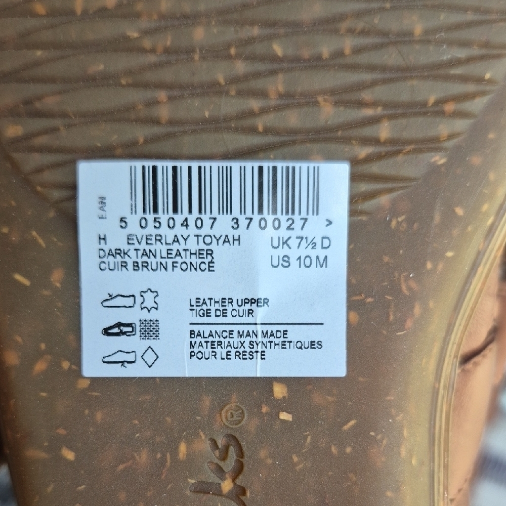 Clarks Everlay Toyah Women's Tan Floral Cutout Mary Jane Flats Sz 10 brand new - Picture 6 of 6